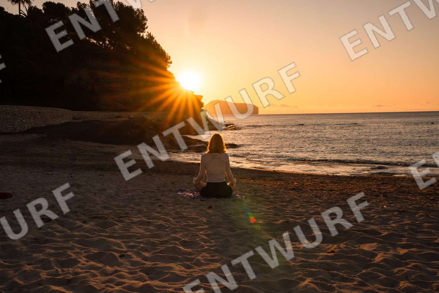 Meditation am Strand
